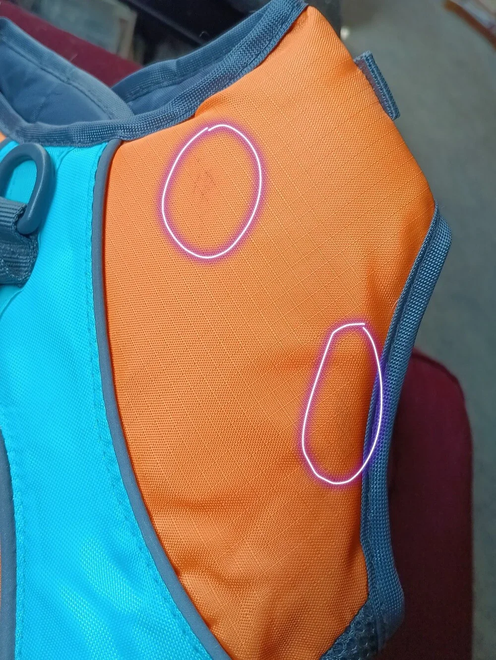 🩵🧡 Youly Beach Bum Dog Flotation Vest Harness Small Orange Blue Float Petco